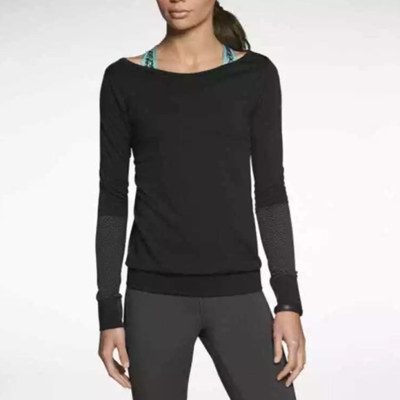 Nike Dri-Fit Epic Knit Crew Running Top Women's Size XS Black Gray - Picture 13 of 13